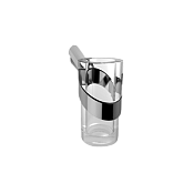 Paini Morgana Стакан с держателем, стекло, цвет: хром 73CR041VR