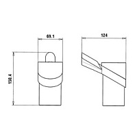 Paini Morgana Стакан с держателем, стекло, цвет: хром 73CR041VR