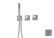 Almar Modular Square Термостат для душа, внешняя часть на 2 потр., цвет: brushed stainless steel E180183.316