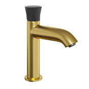 Paini Domus Смеситель для раковины, высота излива 10,6 см, без донного клапана, цвет: золото браш 18PJ205PZ