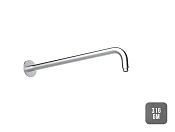 Almar Round Кронштейн для верхнего душа настенный 45 см, цвет: brushed gun metal E021103.GM316