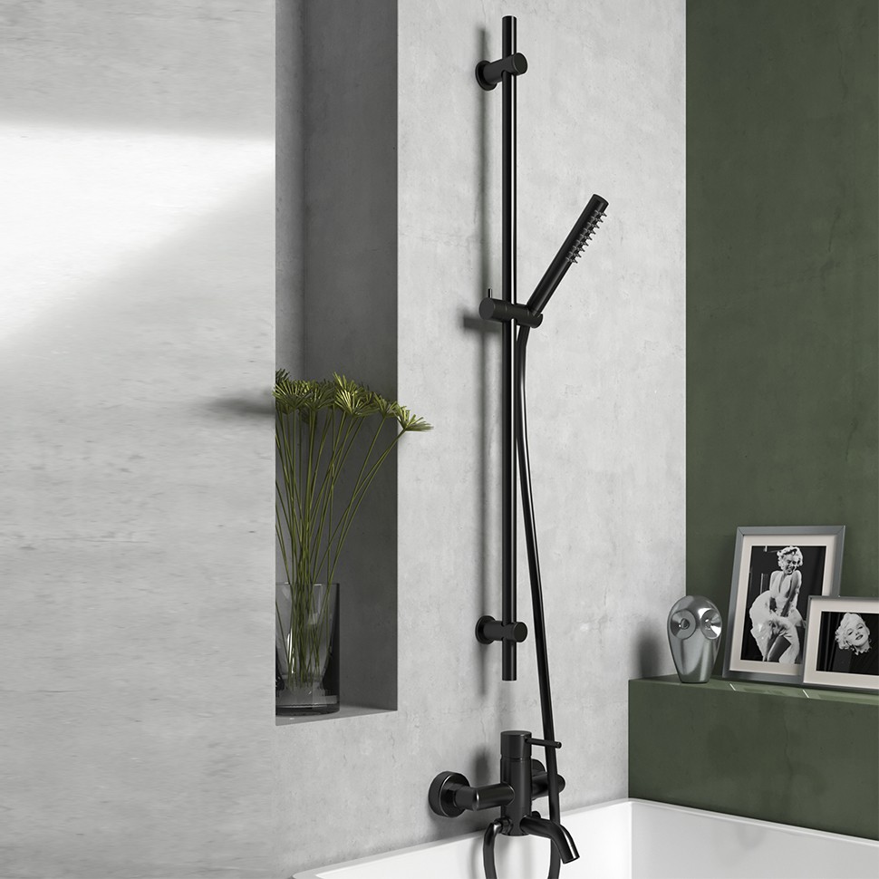 Paini Душевая штанга 90 см, цвет: черный брашированный 50PZ129TTRI