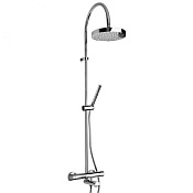 Paini Cox Душевая стойка: термостат, ручной душ, шланг, с изливом, верхний душ 25 см, цвет: хром 78CR687TH1KM