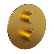 Paini Cox Смеситель для ванны встраиваемый, термостат, переключатель потоков, цвет: золото браш 78PJ691TH