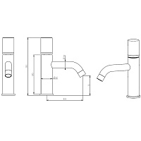 Boheme Stick Spirale Смеситель для раковины длина излива 13,5 см, без дк, цвет: matt gold 121-MG.4