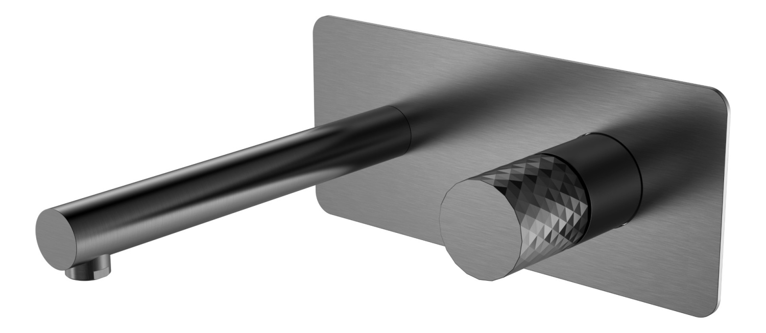 Boheme Stick Смеситель для раковины встраиваемый, излив, с внутренней частью, цвет: gun metall 125-GM