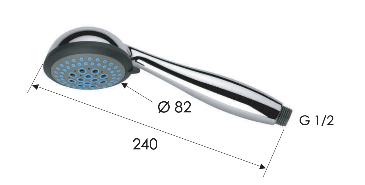 Remer Ручной душ, 3 вида струи, цвет: cromo 315FOX