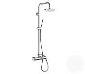 Remer Minimal Душевая стойка: смеситель, верхний душ 20 см, ручной душ, шланг, цвет: bianco opaco N37RX7MMM20BO