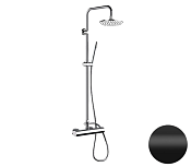 Remer Minimal Душевая стойка: смеситель, верхний душ 20 см, ручной душ, шланг, цвет: nero opaco N37RX7MMM20NO