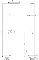 Remer Душевая колонна уличная 220 см, смеситель, верхний душ, цвет: cromo 331SS
