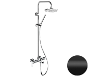 Remer Class Line Душевая стойка: смеситель, верхний душ 20 см, ручной душ, шланг, цвет: nero opaco L34X7MMM20NO