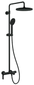 Remer Energy Душевая стойка: смеситель, верхний душ 25 см, ручной душ, шланг, цвет: nero opaco EY34A8MPMD25NO