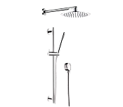 Remer Elegance Душевой комплект: термостат, верхний душ 20 см, лейка, штанга 66 см, цвет: cromo NT09S01UFM20
