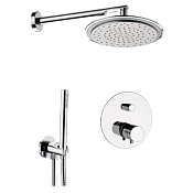 Remer Elegance Душевой комплект: термостат, верхний душ 24 см, лейка 1 режим, шланг, цвет: cromo NT09S02