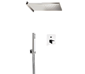 Remer Q-Elegance Душевой комплект: термостат, верхний душ, лейка 1 режим, шланг 150 см, цвет: cromo QT09S027SDQSS