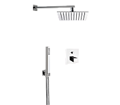 Remer Q-Elegance Душевой комплект: термостат, верхний душ 20 см, лейка 1 режим, шланг, цвет: cromo QT09S02UFS20