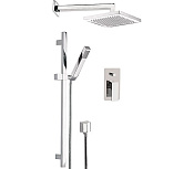 Remer Absolute Душевой комплект: смеситель, верхний душ 20 см, лейка, штанга 70 см, цвет: cromo AU09S01O20