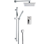 Remer Absolute Душевой комплект: смеситель, верхний душ 20 см, лейка, штанга 70 см, цвет: cromo AU09S01UFS20