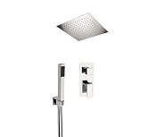 Remer Absolute Душевой комплект: смеситель, верхний душ 34 см, лейка 1 режим, шланг, цвет: cromo AU92S02EFS34