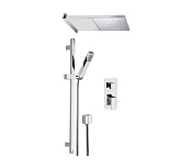 Remer Absolute Душевой комплект: смеситель, верхний душ, лейка, штанга 70 см, шланг, цвет: cromo AU93S01SSCA