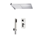 Remer Absolute Душевой комплект: смеситель, верхний душ, лейка 1 режим, шланг 150 см, цвет: cromo AU93S02SSCA