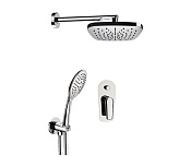 Remer Vanity Душевой комплект: смеситель, верхний душ 19,5 см, лейка 3 режима, шланг, цвет: cromo V09S02