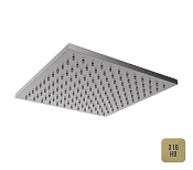 Almar Square Верхний душ без кронштейна 30,3х30,3 см, 1 режим, цвет: brushed high brass E044069.HB316