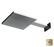 Almar Velvet 300 Верхний душ с кронштейном настенным 30х30 см, 2 режима, цвет: polished gold E044277.GO