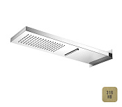 Almar Smart Верхний душ с кронштейном настенным 19,2х53,7 см, 2 режима, цвет: brushed high brass E044199.HB316