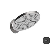 Almar Velvet Верхний душ с кронштейном настенным d23,2 см, 1 режим, цвет: brushed absolute black E044301.AB