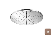 Almar Round 250 Верхний душ без кронштейна d24,8 см, 1 режим, цвет: brushed copper E044049.CO