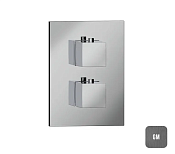 Almar Core Square Термостат для душа, внешняя часть на 1 потребитель, цвет: brushed gun metal E176821.GM