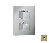 Almar Core Square Термостат для душа, внешняя часть на 3 потребителя, цвет: brushed high brass E176823.HB