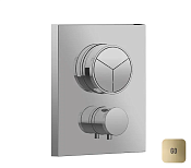 Almar Core Square Термостат для душа, внешняя часть на 3 потребителя, цвет: polished gold E176683.GO