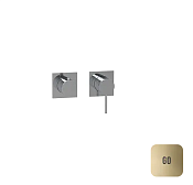 Almar Modular Square Смеситель для душа, внешняя часть на 2 потребителя, цвет: polished gold E180191.GO