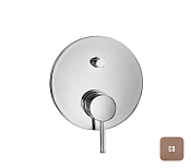 Almar Core Round Смеситель для душа, внешняя часть на 2 потребителя, цвет: brushed copper E186532.CO