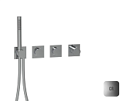 Almar Push Square Термостат для душа, внешняя часть на 2 потребителя, цвет: chrome E180483.CR