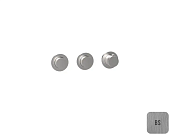 Almar Push Round Термостат для душа, внешняя часть на 2 потр., цвет: brushed stainless steel E180442.316