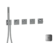 Almar Push Square Термостат для душа, внешняя часть на 3 потребителя, цвет: chrome E180484.CR