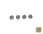 Almar Push Round Термостат для душа, внешняя часть на 3 потребителя, цвет: brushed high brass E180443.HB