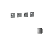 Almar Push Square Термостат для душа, внешняя часть на 3 потребителя, цвет: chrome E180493.CR