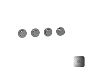 Almar Push Round Термостат для душа, внешняя часть на 3 потребителя, цвет: chrome E180443.CR