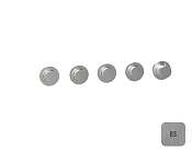 Almar Push Round Термостат для душа, внешняя часть на 4 потр., цвет: brushed stainless steel E180440.316