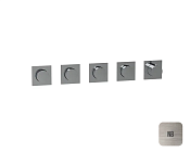 Almar Push Square Термостат для душа, внешняя часть на 4 потребителя, цвет: nickel brushed E180490.NB