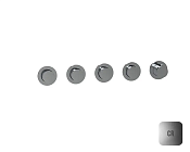 Almar Push Round Термостат для душа, внешняя часть на 4 потребителя, цвет: chrome E180440.CR