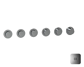 Almar Push Round Термостат для душа, внешняя часть на 5 потребителей, цвет: chrome E180441.CR