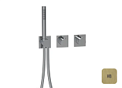 Almar Modular Square Термостат для душа, внешняя часть на 2-3 потребителя, цвет: brushed high brass E180183.HB