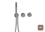 Almar Modular Round Термостат для душа, внешняя часть на 2 потребителя, цвет: brushed copper E180133.CO