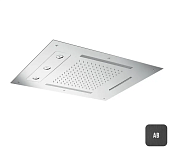 Almar Rectangular Потолочный душ 63х48 см встраиваемый, 3 режима, цвет: brushed absolute black E044190.AB