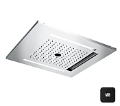 Almar Square Потолочный душ 49,6х49,6 см, встраиваемый, 3 вида струи, цвет: matt black E044302.MB